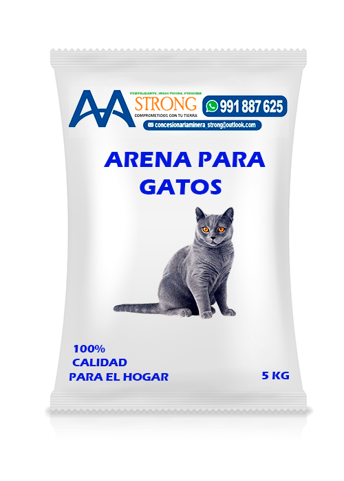 Arena para gatos - Concesionaria Minera Strong